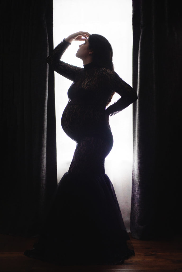 silhouette maternity photos