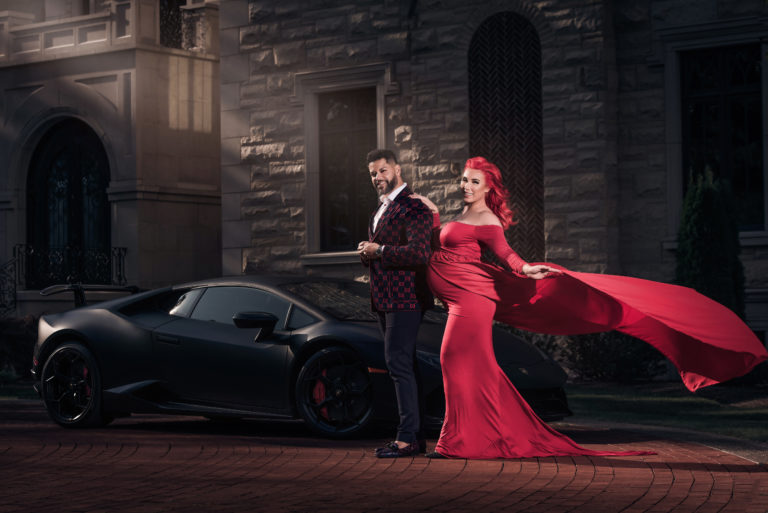 buffalo maternity session Lamborghini