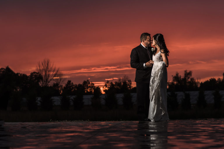 sunset wedding photos at sterling in buffalo ny